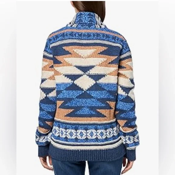 LUCKY BRAND WOMENS CARDIGAN SOUTHWESTERN AZTEC THICK COTTON SOFT MEDIUM - Picture 15 of 16
